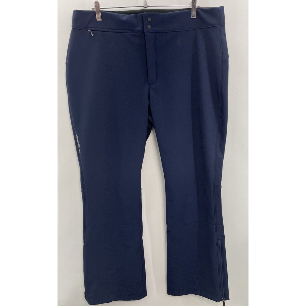 Eddie Bauer Alpenglow Ski Snow Pants Waterproof Lined Stretch Blue Womens XL